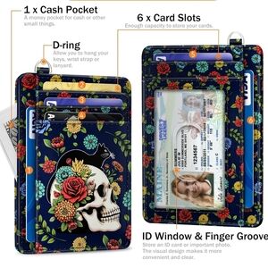 Floral RFID Card Holder Wallet